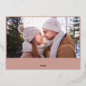 2フォトスパークルメリークリスマスグリーティングバラ金ゴールド 箔シーズンカード (裏面)