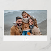 2フォトスパークルメリークリスマスグリーティング金ゴールド 箔シーズンカード (裏面)