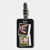 2フォトスパーソナライズされたナップショットのフレームカスタムの色 ラゲッジタグ (正面縦)