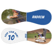 2フォトソフトボールのプレイヤー名番号チームブルー ソフトボール (パネル)