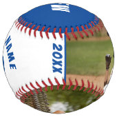 2フォトソフトボールのプレイヤー名番号チームブルー ソフトボール (裏面)