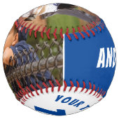 2フォトソフトボールのプレイヤー名番号チームブルー ソフトボール (正面)