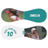 2フォトソフトボールティール（緑がかった色）プレイヤー番号チーム名 ソフトボール (パネル)