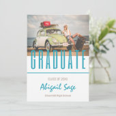 2フォトトレンディーモダンビーチVer 2卒業 招待状 (スタンド正面)