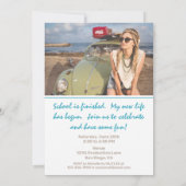 2フォトトレンディーモダンビーチVer 2卒業 招待状 (裏面)