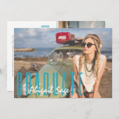 2フォトトレンディーモダンビーチVer 3卒業 招待状 (正面/裏面)