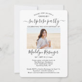 2フォトドライブバイサプライズバースデーパーティーパレード 招待状 (正面)