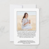 2フォトニューアドレス白黒スクリプトの卒業 サンキューカード (裏面)