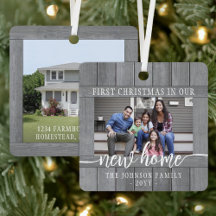 2フォトニューホーム初めてのクリスマスグレイフェイクウッド