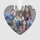 2フォトニューホーム初めてのクリスマスフェイク大理石ハート オーナメント (裏面)