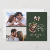 2フォトハイランド牛メリークリスマスミセスとミスター シーズンカード (正面)