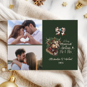 2フォトハイランド牛メリークリスマスミセスとミスター シーズンカード