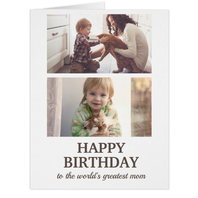 2フォトハッピーバースデー世界一のママ (正面)