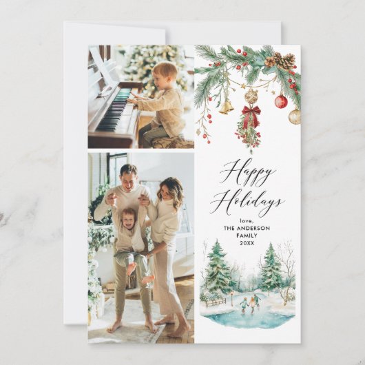 2フォトハッピーホリデーズウィンターシーン&ミスタントー シーズンカード (正面)