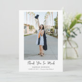 2フォトハンド文字卒業サンキューカード サンキューカード (スタンド正面)