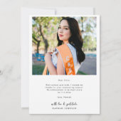 2フォトハンド文字卒業サンキューカード サンキューカード (裏面)