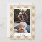 2フォトバモダンッファロープレイド – 素朴金ゴールドメリー シーズンカード (正面)