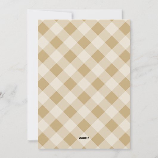 2フォトバモダンッファロープレイド – 素朴金ゴールドメリー シーズンカード (裏面)