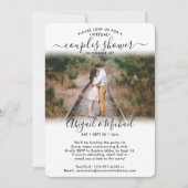 2フォトバーチャルカップルブライダルシャワーバイメール 招待状 (正面)