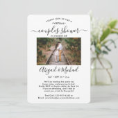 2フォトバーチャルカップルブライダルシャワーバイメール 招待状 (スタンド正面)