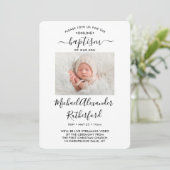 2フォトバーチャルバプテスマ《キリスト教》洗礼式や命名式少年または少女 招待状 (スタンド正面)