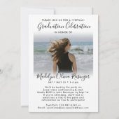 2フォトバーチャル卒業パーティスクエレガントリプト 招待状 (裏面)