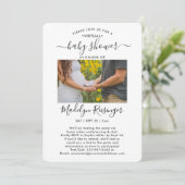 2フォトバーチャル長距離ベビーシャワー(郵便) 招待状 (スタンド正面)