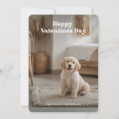 2フォトパピーペットレトロドッグバレンタインデー シーズンカード (正面)
