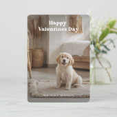 2フォトパピーペットレトロドッグバレンタインデー シーズンカード (スタンド正面)