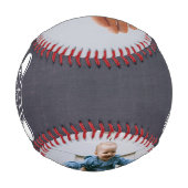 2フォトパーソナライズされたワールドの最高のパパChalkboard 野球ボール (裏面)