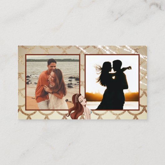 2フォトビューティフルマーメイドバラ金ゴールドビーチ 名刺 (裏面)