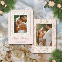 2フォトピンクフローラコテージコアクリスマスホリデー