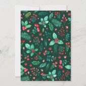 2フォトファミリークリスマスカード水色の葉 シーズンカード (裏面)