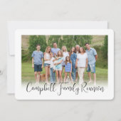 2フォトファミリ懇親会パーティーモダンスクリプエレガントト 招待状 (正面)