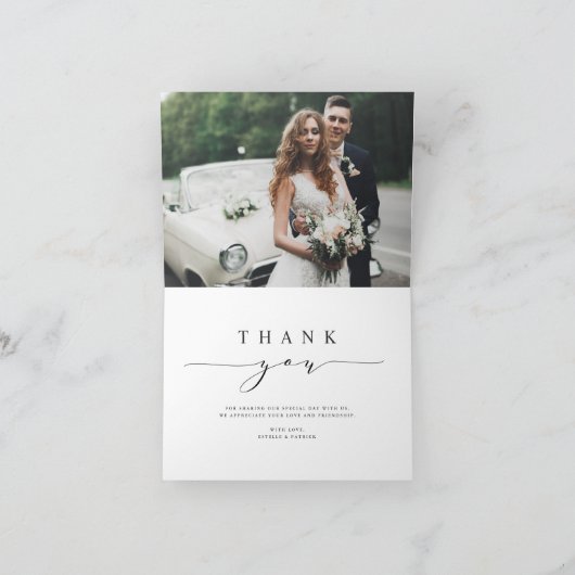 2フォトフォーエバー感謝結婚のサンキューカード サンキューカード (内部)
