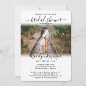 2フォトブライダルシャワーシックモダンスエレガントクリプト 招待状 (正面)