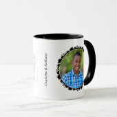 2フォトブラックインクスプラット抽象芸術フレーム マグカップ (正面右)