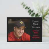 2フォトブラック背景 – 3x5グラッド発表 招待状 (スタンド正面)