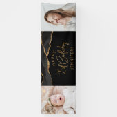 2フォトブラック金ゴールドアゲート21歳の誕生日 横断幕 (縦)