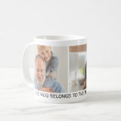 2フォトブルーハート最高ののじいちゃん コーヒーマグカップ (正面左)