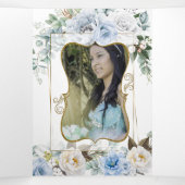 2フォトブルーピーニーミスカインスアニョストリフォールド 三つ折り招待状 (内部中)