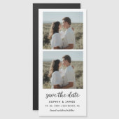 2フォトブースストリップ磁気結婚式の日付を保存 (正面/裏面)