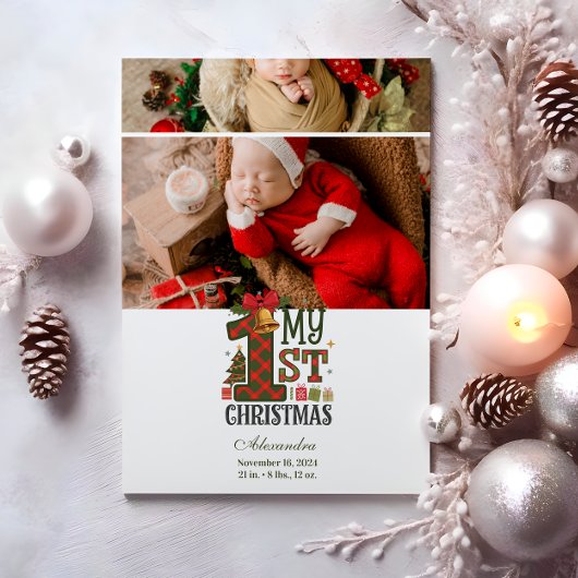 2フォトプレイド初めてのクリスマス シーズンカード