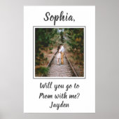 2フォトプロムまたはHOCOプロポーザルかわいいプロポーザルアイディア ポスター (正面)