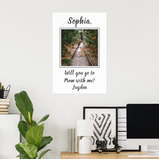 2フォトプロムまたはHOCOプロポーザルかわいいプロポーザルアイディア ポスター (ホームオフィス)