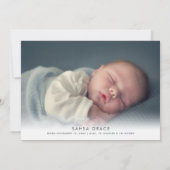 2フォトベビーザコールド屋外ホリデー誕生 案内状 (裏面)