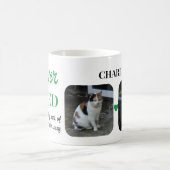 2フォトペットロス記念ペットメモリアルグリーン コーヒーマグカップ (中央)