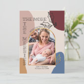 2フォトホリメリーーとシェイプの詳細誕生 案内状 (スタンド正面)