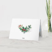 2フォトホリーベリーリースクリスマスグリーティング シーズンカード (裏面)