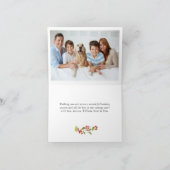 2フォトホリーベリーリースクリスマスグリーティング シーズンカード (内部)